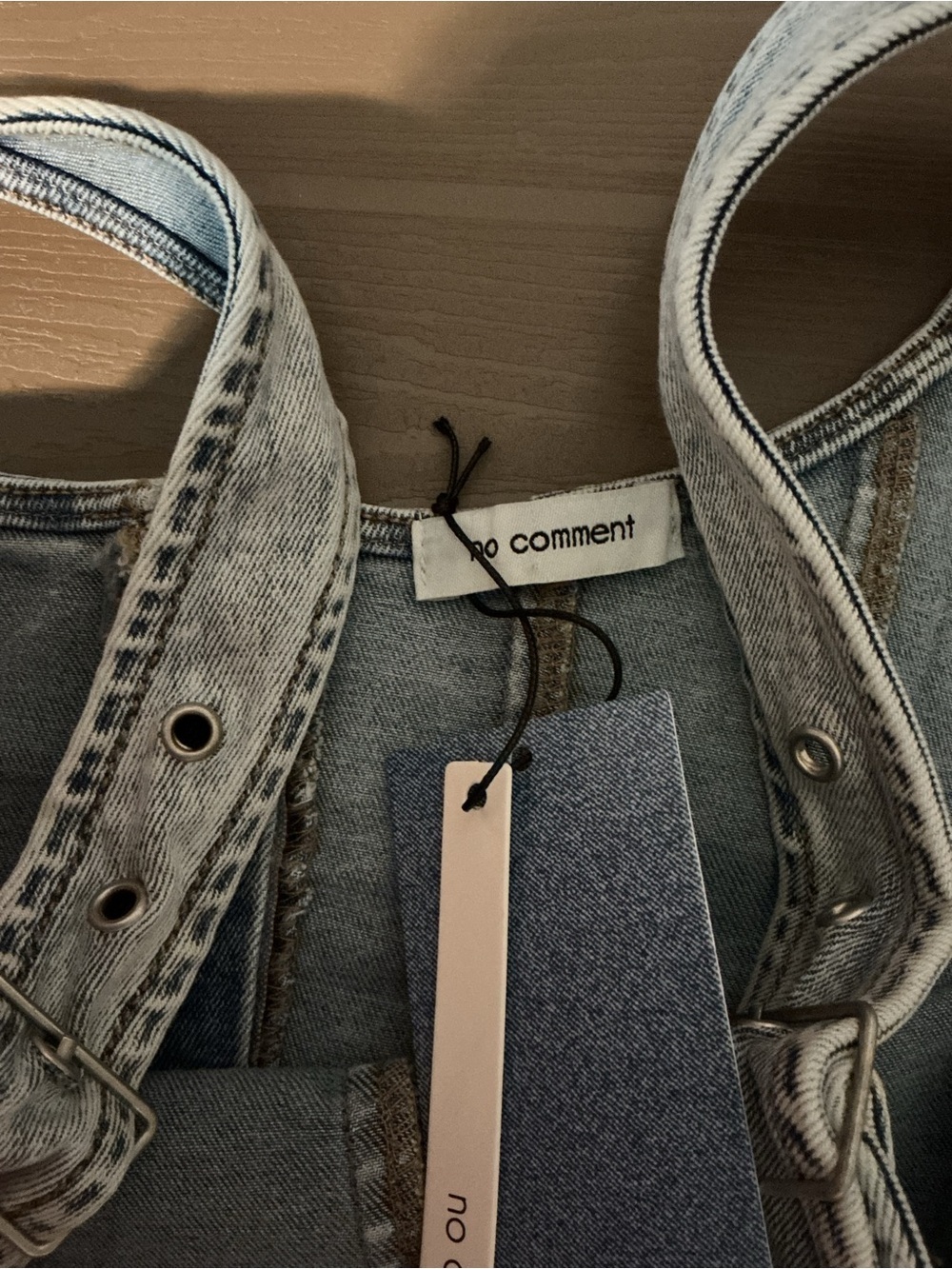 Light Wash Denim Corset Top - Picture 6 of 7